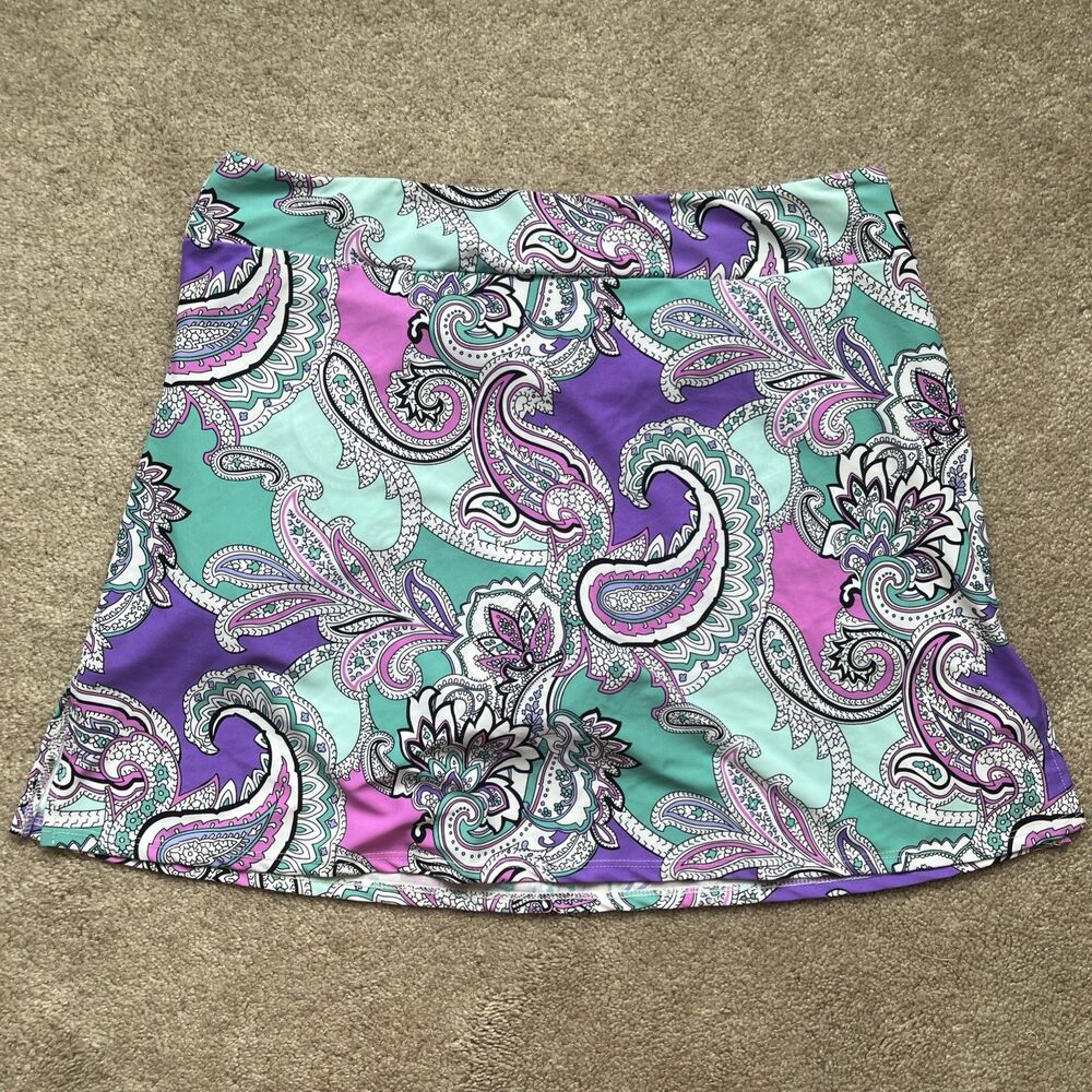 Jude Connally Purple and Teal Paisley Skort - Picture 8 of 8